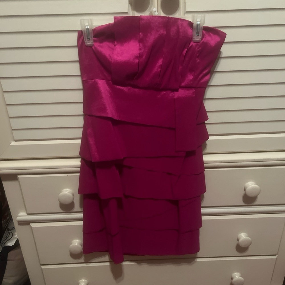 Pink Ruched Mini Dress